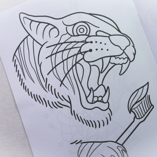 Tattoo Colouring Book for kids and adults