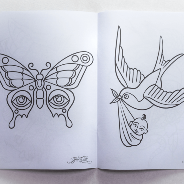 Tattoo Colouring Book for kids and adults